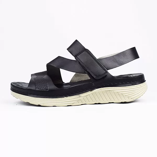 Sandale confort pour femme s011 noir blanc